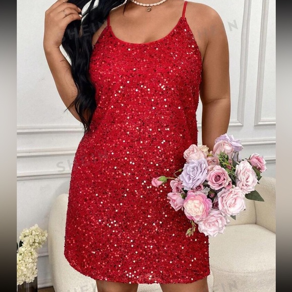 Red sequin dress - Picture 2 of 2